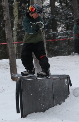 MSA athlete Aidan Prentiss competed at the school’s Rail Jam fundraiser. Tucker McCoy-Smith