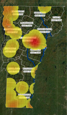 The emerald ash borer has infested numerous counties in Vermont.